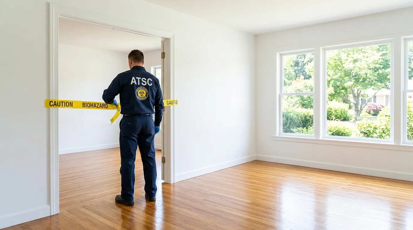Certified biohazard cleanup crew performing Decomposition Cleanup in Tacony